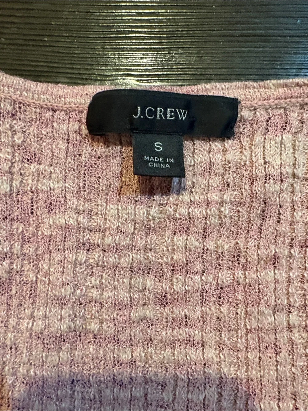 J. Crew Pink Ribbed Knit Tank with Ruffle Sleeves